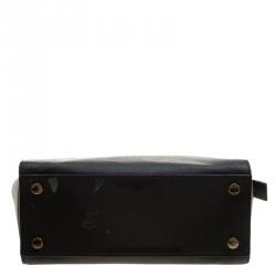 Pre Owned Michael Kors Black Saffiano Leather Medium Selma Tote