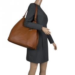 مملوكة مسبقًا Michael Kors Cognac Leather Shopper Tote