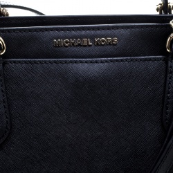 Pre Owned Michael Kors Black Leather Dee Dee Convertible Tote