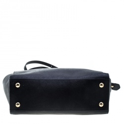 Pre Owned Michael Kors Black Leather Dee Dee Convertible Tote