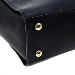 Pre Owned Michael Kors Black Leather Dee Dee Convertible Tote