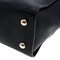 Pre Owned Michael Kors Black Leather Dee Dee Convertible Tote