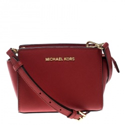 Michael Kors Selma Mini Saffiano Leather Crossbody Bag in Ash