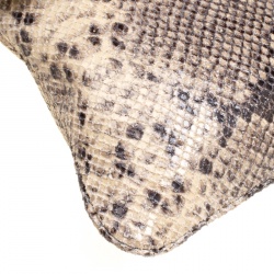 Pre Owned Michael Kors Beige Python Embossed Leather Oversized Sloan Clutch