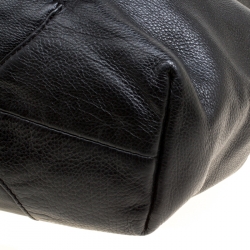 Pre Owned  Michael Kors Black Leather Twisted Handle Hobo