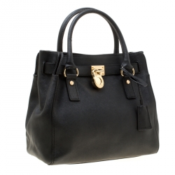 Pre Owned Michael Michael Kors Blue Leather Hamilton Tote