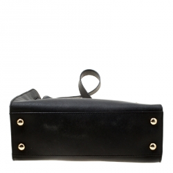Pre Owned MICHAEL Micheal Kors Black Leather East/West Hamilton Satchel