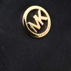 Pre Owned حقيبة يد مايكل كورس شوبر جلد سافيانو سوداء