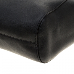 مملوكة مسبقًا Michael Michael Kors Black Leather Jet Set Travel Chain Shoulder Bag