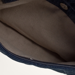 مملوكة مسبقًا حقيبة كتف مايكل كورس سلوان دنيم زهور زرقاء 