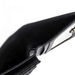 Pre Owned محفظة مايكل كورس حافظة بطاقات جلد سوداء