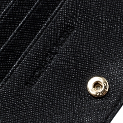 Pre Owned محفظة مايكل كورس حافظة بطاقات جلد سوداء