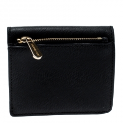 Pre Owned محفظة مايكل كورس حافظة بطاقات جلد سوداء
