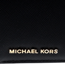 Pre Owned محفظة مايكل كورس حافظة بطاقات جلد سوداء