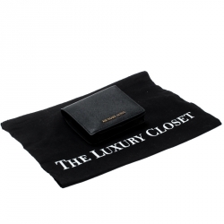 Pre Owned محفظة مايكل كورس حافظة بطاقات جلد سوداء