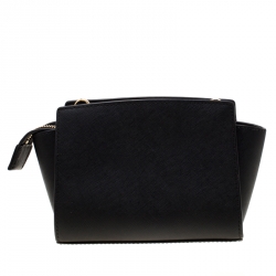 Pre Owned حقيبة كروس مايكل كورس ميني سيلما جلد سوداء