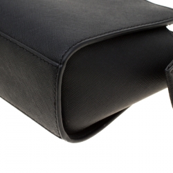 Pre Owned حقيبة كروس مايكل كورس ميني سيلما جلد سوداء