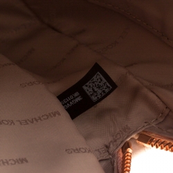 Pre Owned حقيبة كروس مايكل كورس مزخرفة زهور جت ست جلد بيج