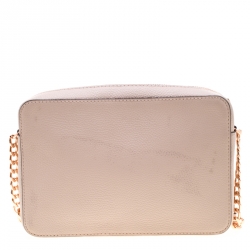 Pre Owned حقيبة كروس مايكل كورس مزخرفة زهور جت ست جلد بيج