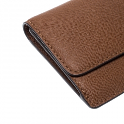 مملوكة مسبقًا Michael Kors Brown Leather Jet Set Travel Wallet