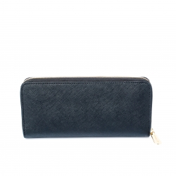 Pre Owned محفظة مايكل كورس سحاب ملتف جلد سوداء