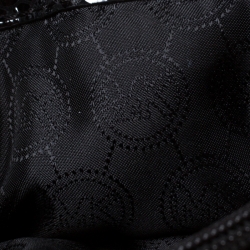 Pre Owned Michael Kors Black Python Embossed Leather Fulton Crossbody Bag