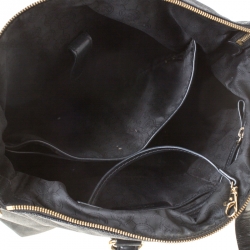 Pre Owned MICHAEL Michael Kors Black Signature Coated Canvas and Leather Tote