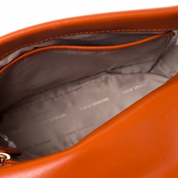 Pre Owned Michael Kors Multicolor Leather and Coated Canvas Sloan Top Handle Bag