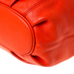 Pre Owned حقيبة كتف مايكل مايكل كورس رباط جلد برتقالي