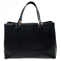 Pre Owned MICHAEL Michael Kors Black Leather Tote 