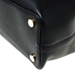 Pre Owned MICHAEL Michael Kors Black Leather Tote 