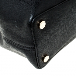 Pre Owned MICHAEL Michael Kors Black Leather Tote 