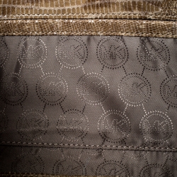 Pre Owned حقيبة كلتش مايكل جورس جلد سحالي بيج بيد علوية