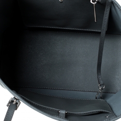 Pre Owned Michael Kors Dark Grey Leather Travel Tote 