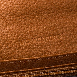 Pre Owned محفظة مايكل كورس فولتون جلد بني فاتح
