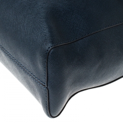 Pre Owned MICHAEL Michael Kors Navy Blue Saffiano Leather Shopper Tote 