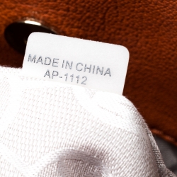 Pre Owned Michael Michael Kors Orange Leather East West Hamilton Tote