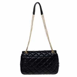 Pre Owned Michael Kors Black Quilted Leather Large Sloan Shoulder Bag