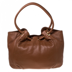 مملوكة مسبقًا MICHAEL Michael Kors Tan Leather Ring Tassel Tote