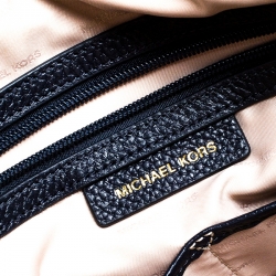 Pre Owned Michael Kors Navy Blue Leather Lillie Hobo 