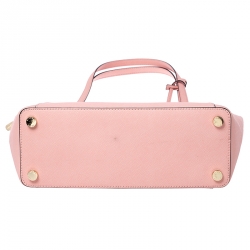 Pre Owned Michael Kors Pale Pink Leather Ciara Tote