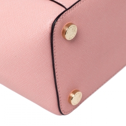 Pre Owned Michael Kors Pale Pink Leather Ciara Tote