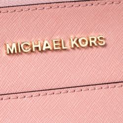 Pre Owned Michael Kors Pale Pink Leather Ciara Tote