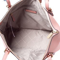 Pre Owned Michael Kors Pale Pink Leather Ciara Tote