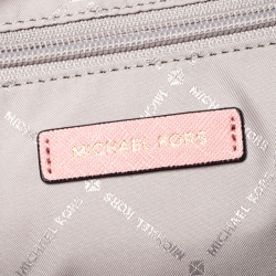 Pre Owned Michael Kors Pale Pink Leather Ciara Tote