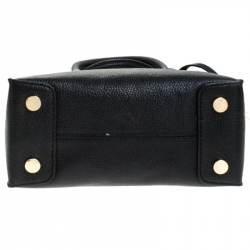 Pre Owned حقيبة يد مايكل كورس Mini Mercer جلد سوداء