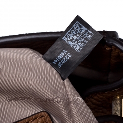 Pre Owned Michael Kors Brown Signature Coated Canvas and Leather Top Handle Bag