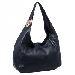 Pre Owned MICHAEL Michael Kors Black Leather Hobo