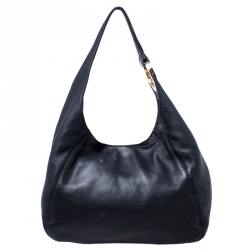 Pre Owned MICHAEL Michael Kors Black Leather Hobo
