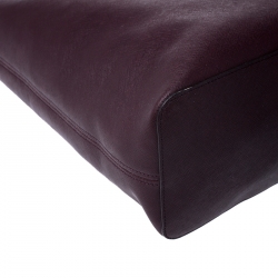 مملوكة مسبقًا حقيبة يد مايكل كورس شوبر جيت سيت جلد عنابية